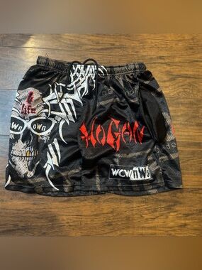 Chalk Line x WWE NWO Hogan Black and Blue Athletic Shorts RARE